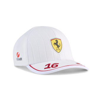 Ferrari baseball sapka Leclerc official Teamline Replica white F1 Team 2025