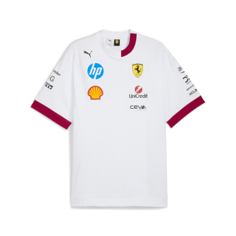 Ferrari férfi póló Drivers Oversized white F1 Team 2025
