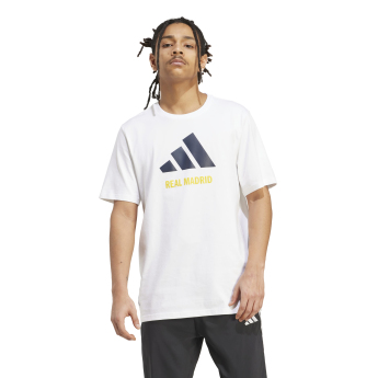 Real Madrid férfi póló Seasonal Graphic white