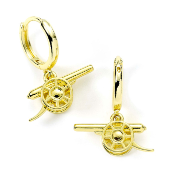 FC Arsenal fülbevaló Gold Finish Cannon Hoop