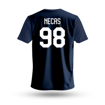 Jégkorong képviselet gyerek póló Czech Republic Martin Nečas #98 National Emblem 2025 navy