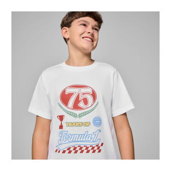Forma 1 gyerek póló Legacy Graphic white F1 Team 2025