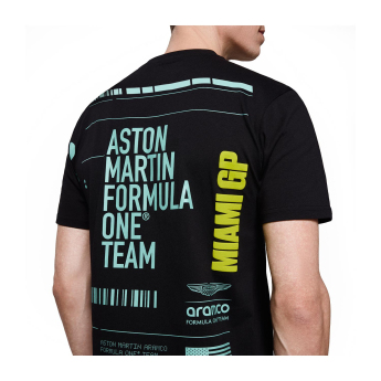 Aston Martin férfi póló GP Miami black F1 Team 2025