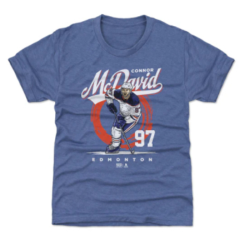 Edmonton Oilers gyerek póló Connor McDavid #97 Brush WHT 500 Level