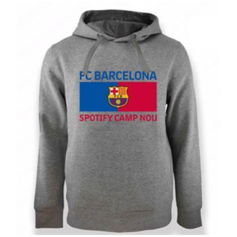 FC Barcelona férfi kapucnis pulóver Bandera grey
