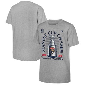 Florida Panthers gyerek póló 2025 Stanley Cup Champions Locker Room gray