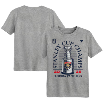 Florida Panthers gyerek póló 2025 Stanley Cup Champions Locker Room gray