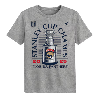 Florida Panthers gyerek póló 2025 Stanley Cup Champions Locker Room gray