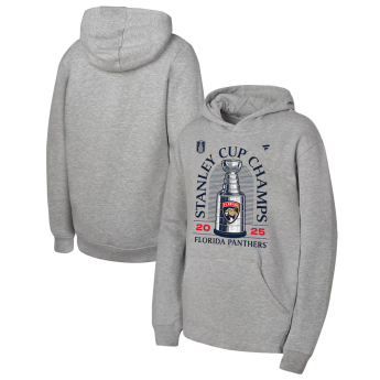 Florida Panthers gyerek kapucnis pulóver 2025 Stanley Cup Champions Locker Room gray