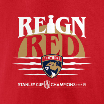 Florida Panthers férfi póló 2025 Stanley Cup Champions Hometown DNA red