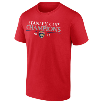 Florida Panthers férfi póló 2025 Stanley Cup Champions Signature Roster red