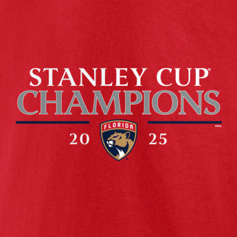 Florida Panthers férfi póló 2025 Stanley Cup Champions Signature Roster red