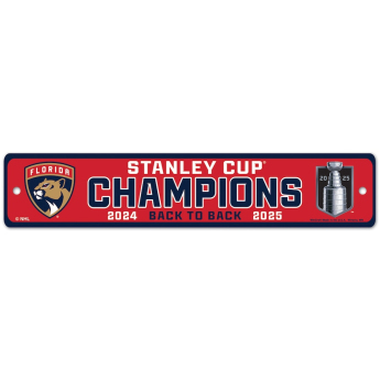 Florida Panthers fali tábla 2025 Stanley Cup Champions