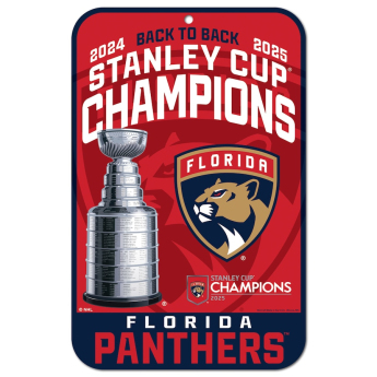 Florida Panthers fali tábla 2025 Stanley Cup Champions Indoor/Outdoor Styrene