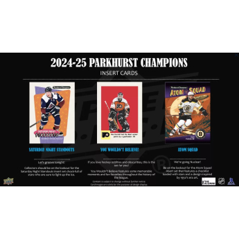 NHL dobozok NHL hokikártyák 2024-25 Upper Deck Parkhurst Champions Hockey Hobby box