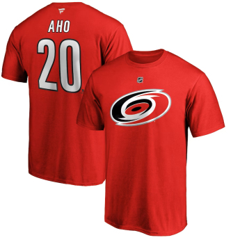 Carolina Hurricanes férfi póló Sebastian Aho #20 Name & Number red