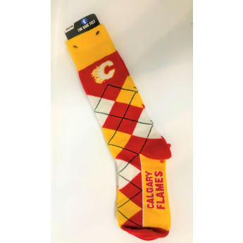 Calgary Flames zokni Graphic Argyle Lineup Socks size: 5 - 12