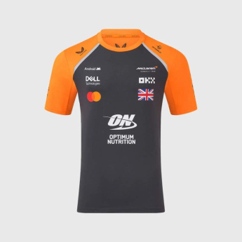 Mclaren Honda férfi póló Lando Norris official Teamline Replica grey F1 Team 2025