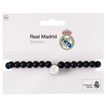 Real Madrid karkötő Black Bead Bracelet