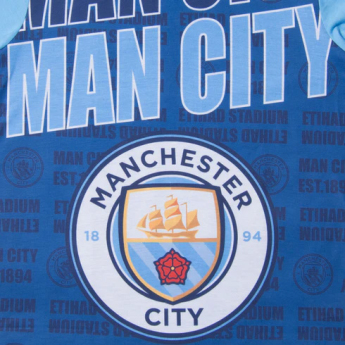 Manchester City gyerek pizsama text navy