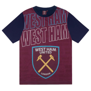 West Ham United gyerek pizsama Text claret