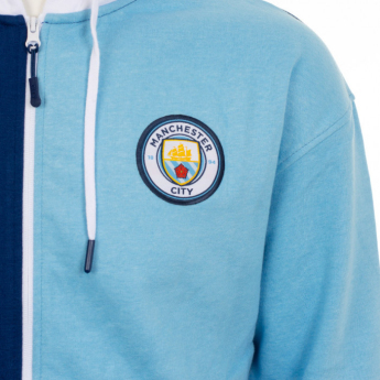 Manchester City férfi kapucnis pulóver No2 zip half