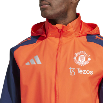 Manchester United férfi kapucnis kabát Allweather bright red