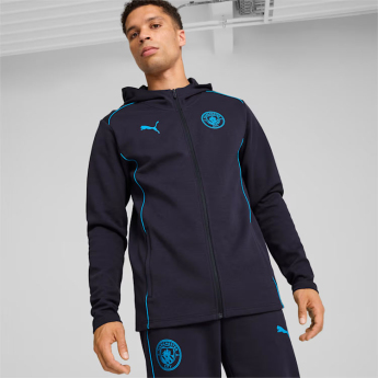 Manchester City férfi kapucnis pulóver Casuals navy