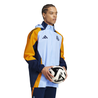 Real Madrid férfi futball kabát Allweather globlue