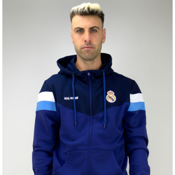 Real Madrid gyerek kapucnis pulóver No13 Zip navy