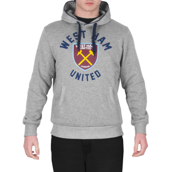West Ham United férfi kapucnis pulóver graphic grey