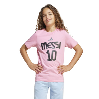 Lionel Messi gyerek póló MESSI Name and number pink