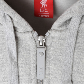 FC Liverpool gyerek kapucnis pulóver Zip grey