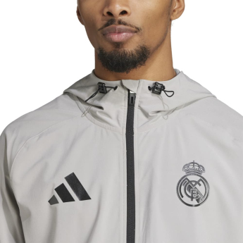 Real Madrid férfi kapucnis kabát Vis Tech Travel grey