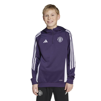 Manchester United gyerek kapucnis pulóver Track purple