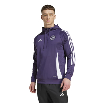 Manchester United férfi kapucnis pulóver Track purple