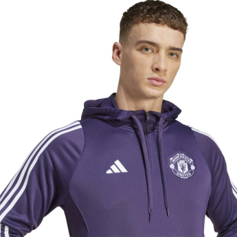 Manchester United férfi kapucnis pulóver Track purple