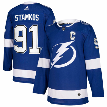 Tampa Bay Lightning hoki mez #91 Steven Stamkos adizero Home Authentic Player Pro Stanley Cup Final 2022 Jersey Patch