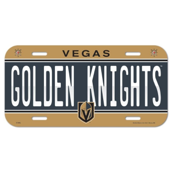 Vegas Golden Knights fali tábla License Plate Banner