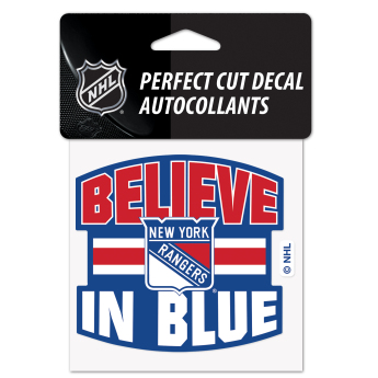 New York Rangers matrica Perfect Cut Decal SLOGAN