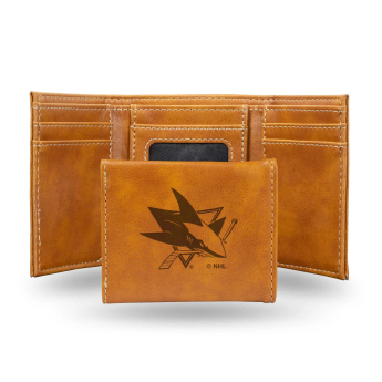 San Jose Sharks bőr pénztárca Engraved Trifold Leather Wallet