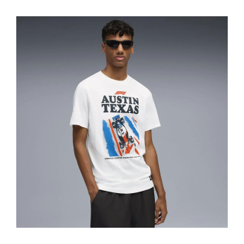 Forma 1 férfi póló Austin GP white 2025