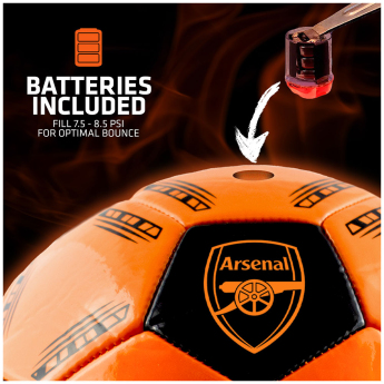 FC Arsenal futball labda LED Glow Football - size 5