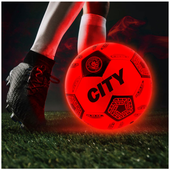 Manchester City futball labda LED Glow Football - size 5