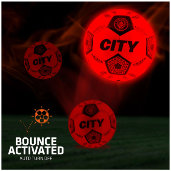 Manchester City futball labda LED Glow Football - size 5