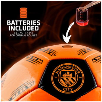 Manchester City futball labda LED Glow Football - size 5