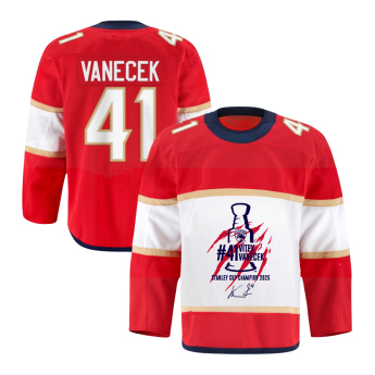 Florida Panthers hoki mez Vítek Vaněček #92 Stanley Cup Champion 2025