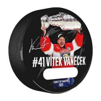 Florida Panthers aláírt korong Vítek Vaněček #92 Stanley Cup Champion 2025