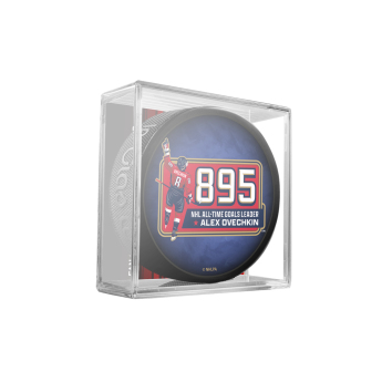 Washington Capitals korong Alex Ovechkin 895 All-Time Goals Leader Collectors Souvenir Red - In Cube Blue