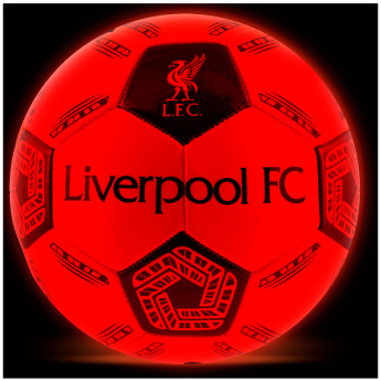FC Liverpool futball labda LED Glow Football - size 5
